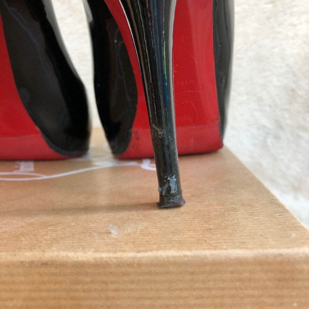 Sz 38 Open Clic 120 Patent Leather Peep Toe - Picture 3 of 7